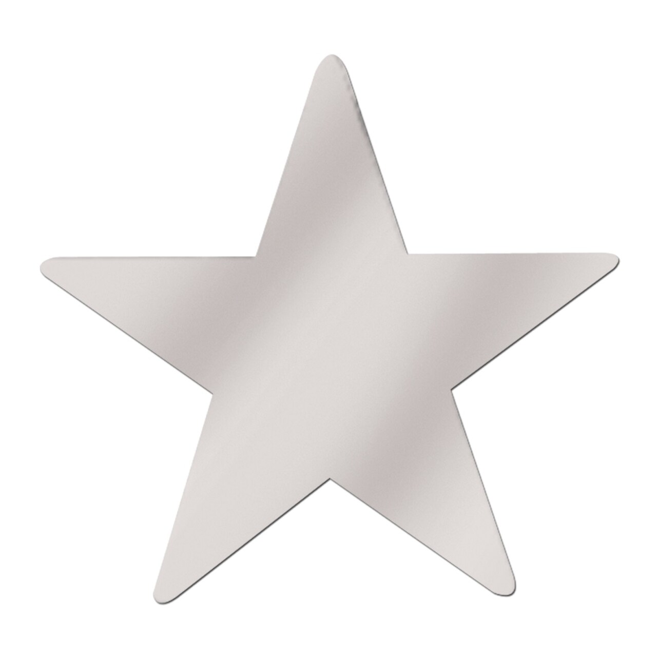 Beistle Club Pack of 12 Starry Night Themed Jumbo Silver Metallic Foil Star Cutout Party Decorations 20"
